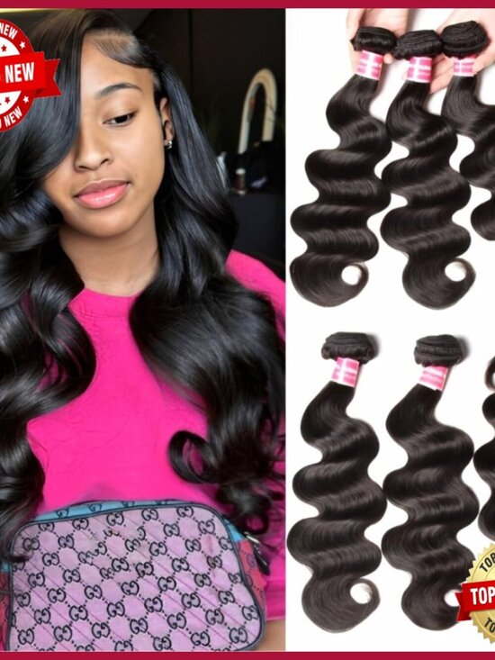 Body Wave Human Hair Weave 3 Bundles 100% Virgin Hair Extensions 14-18in main image 5